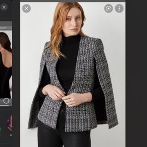 BCBG Tweed Cape Blazer